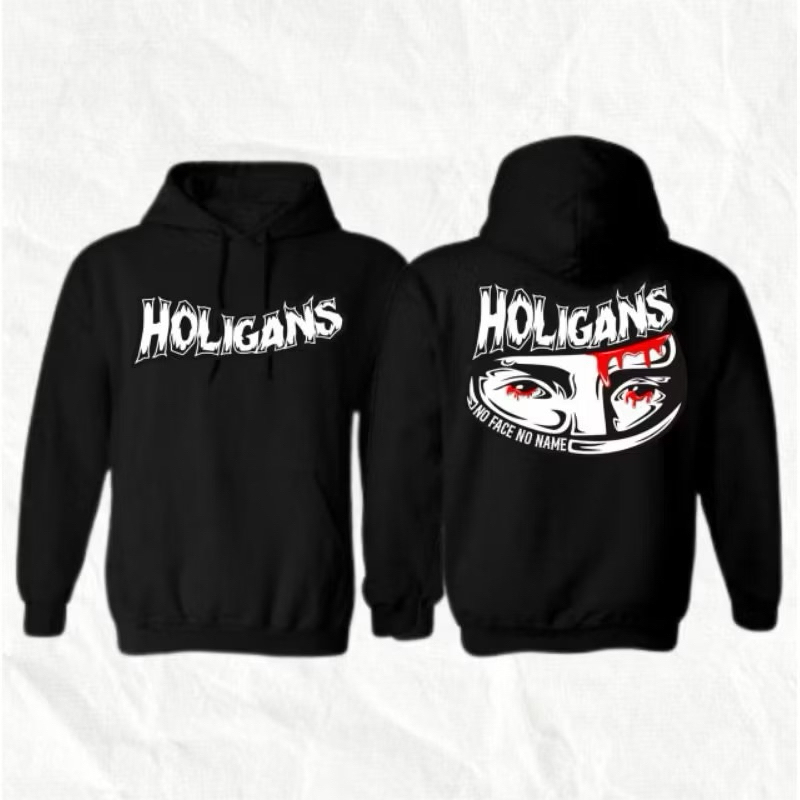 HOODIE SWEATER SUPORTER HOLIGANS NO FACE NO NAME