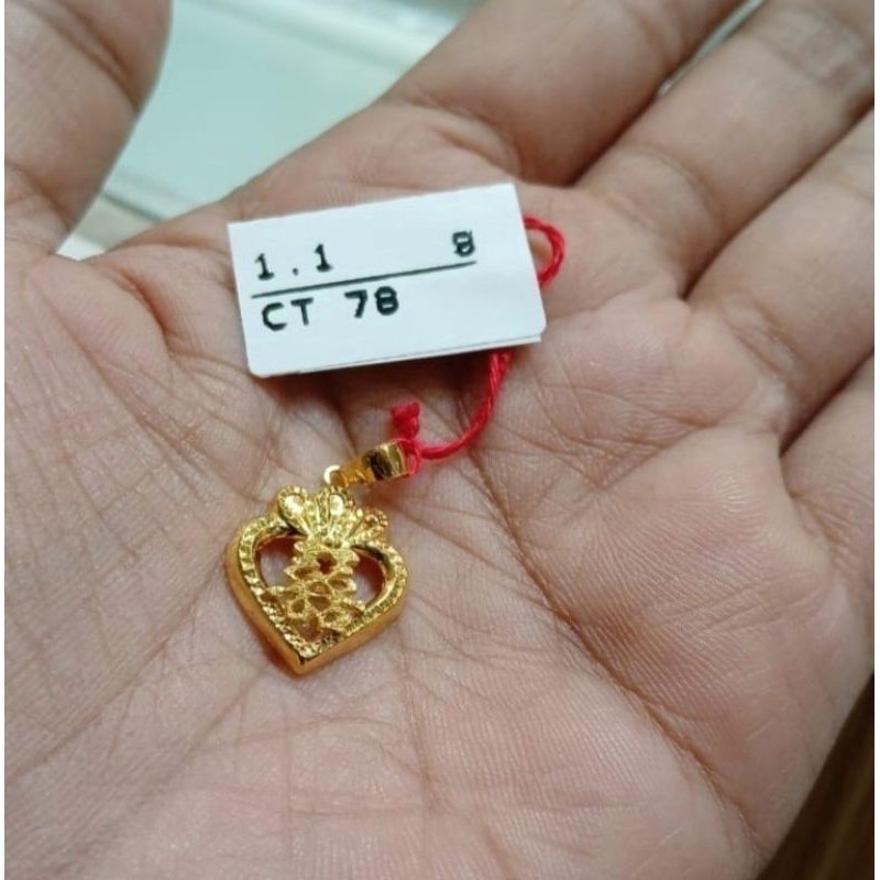 Liontin emas 70 xuang xi hati