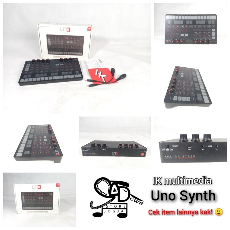 UNO SYNTH IK MULTIMEDIA SYNTHESIZER SYNTHESER KEYBOARD MIDI SEQUENCER bekas preloved 2nd second seke