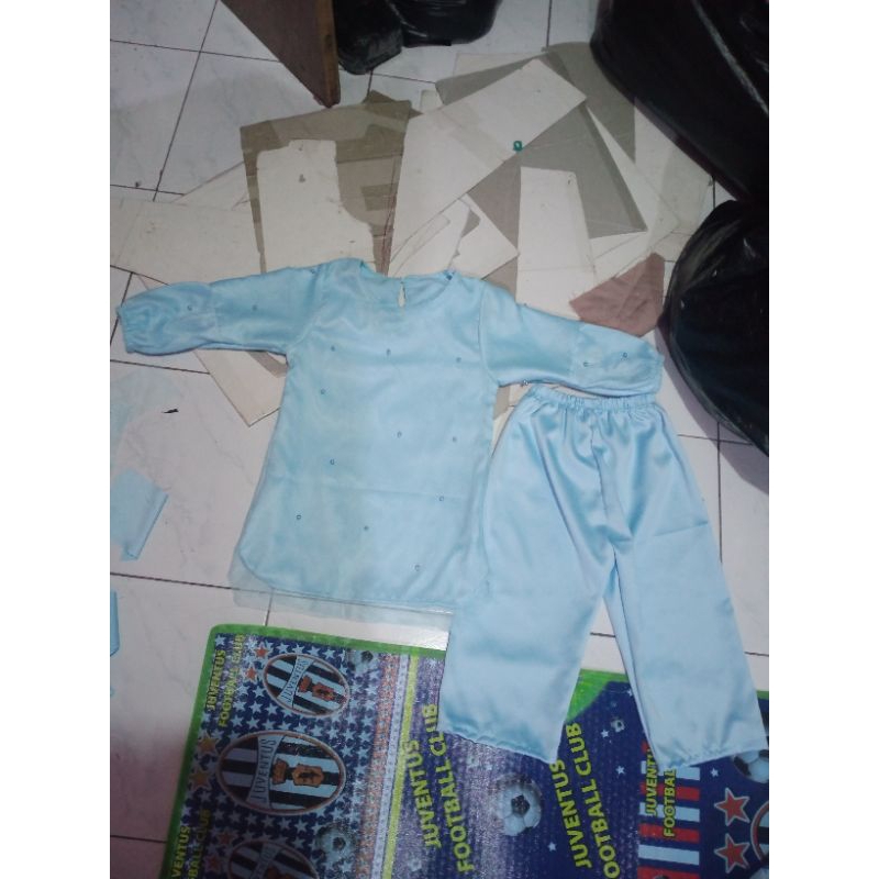 baju brukat+celana anak, baju kondangan anak