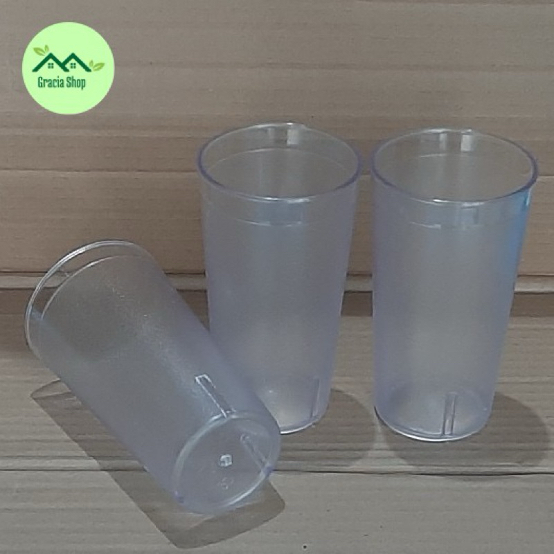 Gelas Plastik Bening Akrilik Gelas Jus / Kopi / Gelas 400ml dan 500 ml Serbaguna