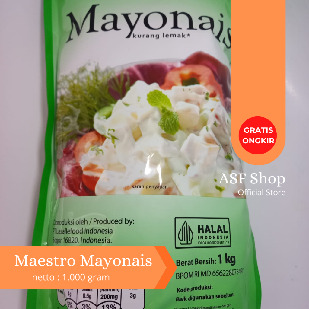 

Maestro Mayonaise 1 Kg (Rendah Lemak)