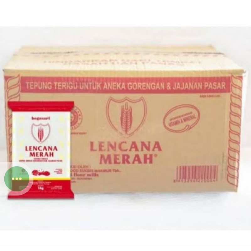 

TEPUNG TERIGU LENCANA MERAH 1DUS ISI 12 PCS