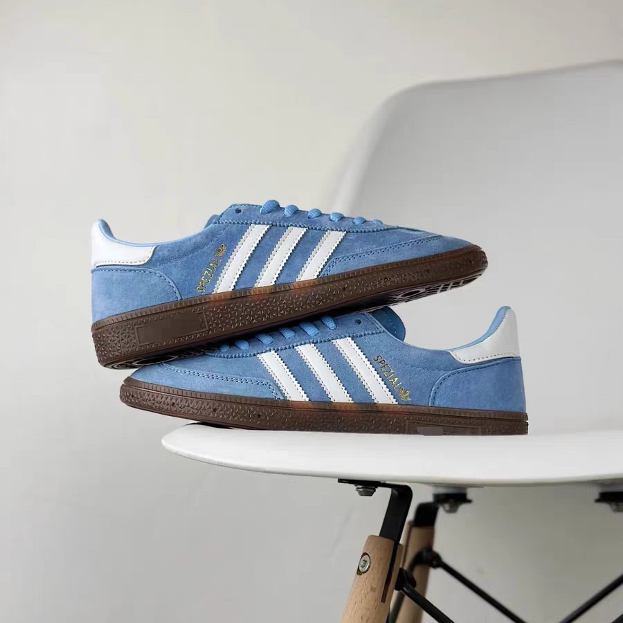 Sepatu Sneakers Adidas Spezial Spesial Light Ice Blue Biru Muda Original - 39