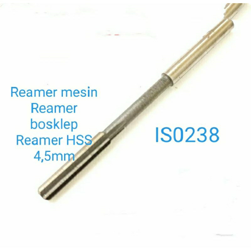 Reamer bosklep 4.5mm HSS reamer mesin lemer lurus 6flute