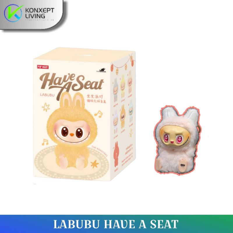 [ STOK READY ] The Monster Labubu V2 Gantungan Boneka Labubu Have A Seat KW 1