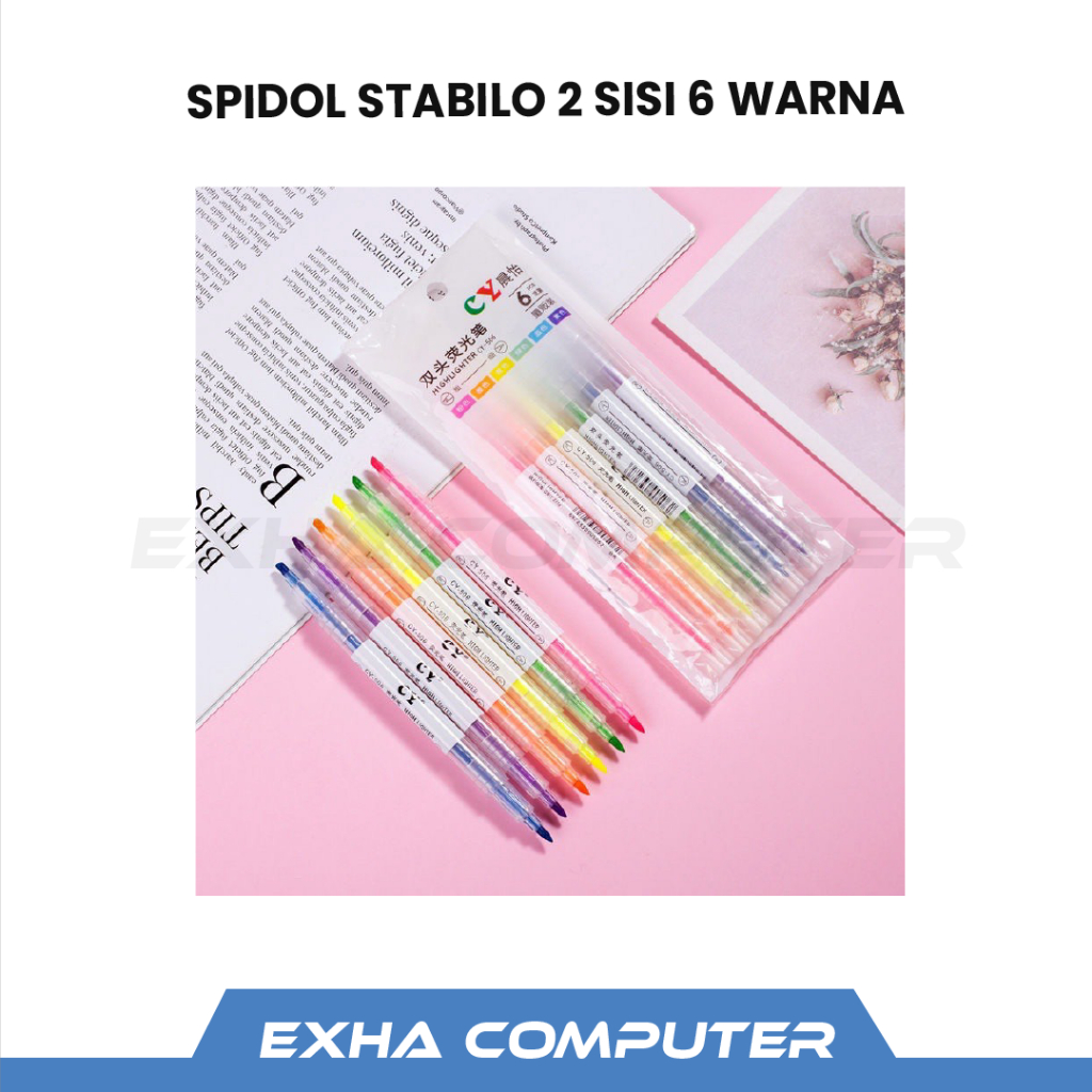 

SPIDOL STABILO WARNA 2 SISI