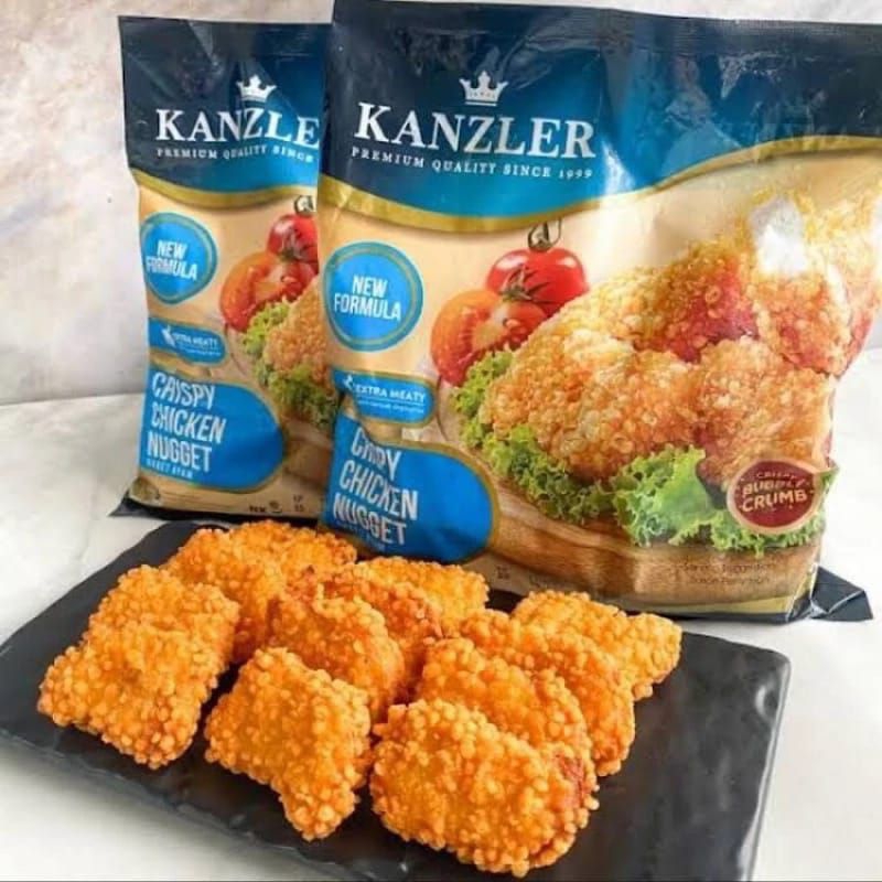 

Naget Kanzler crispy chicken(450g)nugget premium quality since 1999