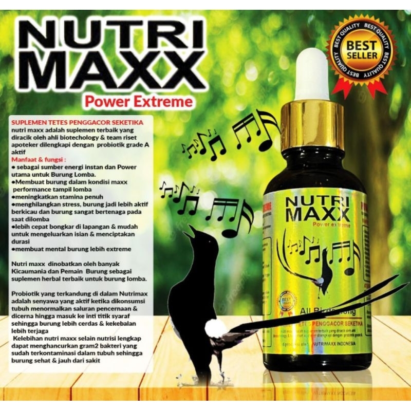 NUTRI MAXX SUPLEMEN PENGGACOR BURUNG KICAU