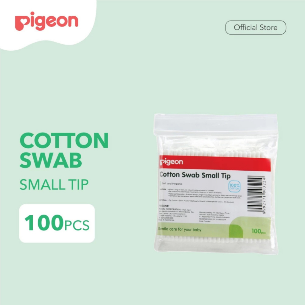 Pigeon Baby Cotton Swab Small Tip Isi 100 Pcs | Cotton Bud