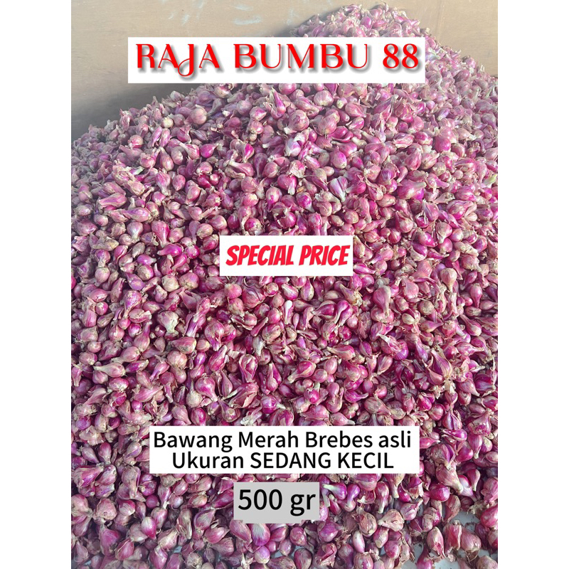 

PROMO BAWANG MERAH ASLI BREBES 500 gr ukuran sedang kecil
