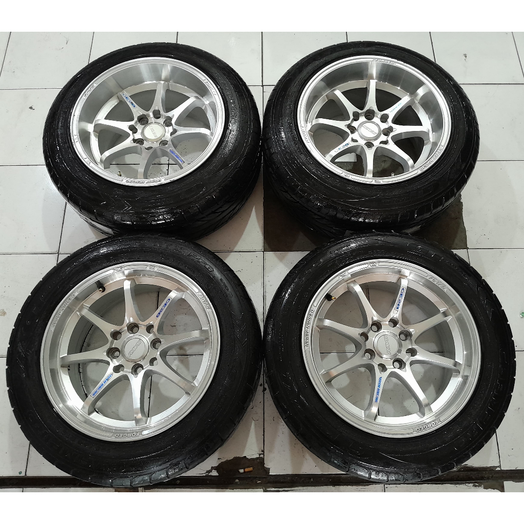 Velg Mobil Bekas Racing Rays Ring 15 Baut 4x100/4x114,3 + Ban(2) 195 60 R16