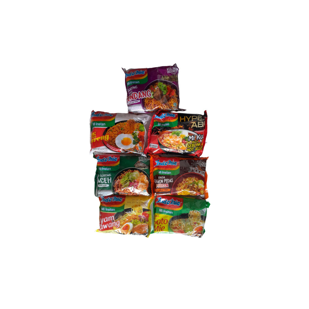 

INDOMIE GORENG/RENDANG/ACEH/SEBLAK/RAWON/AYAM BAWANG/SOTO