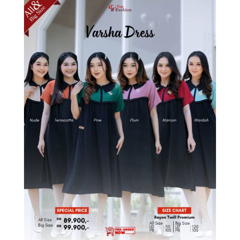 BEST SELLER | PRE ORDER Varsha Dress By fee fashion,, daster murah,, daster terbaru fee fashion