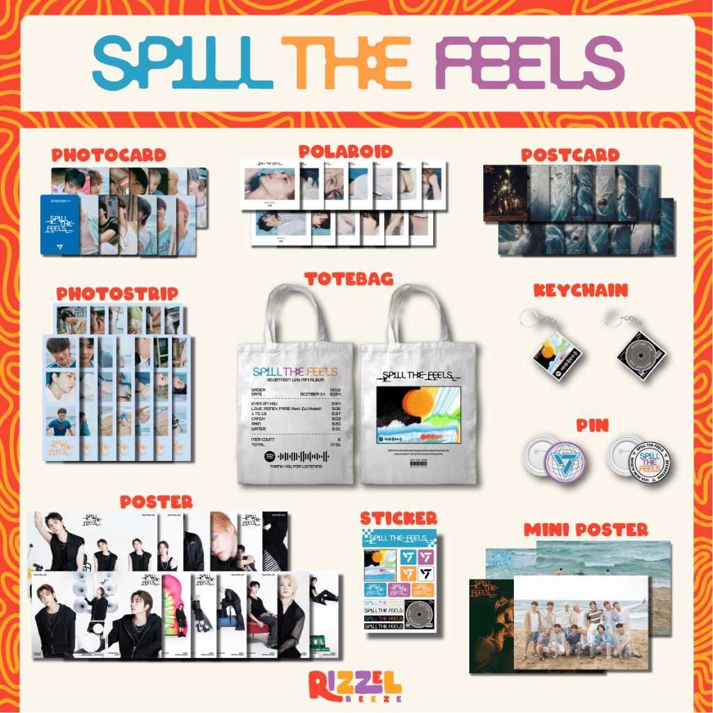 FANKIT UNOFFICIAL SEVENTEEN SPILL THE FEELS / FANKIT SEVENTEEN/ FANKIT KPOP/ HAMPERS SEVENTEEN