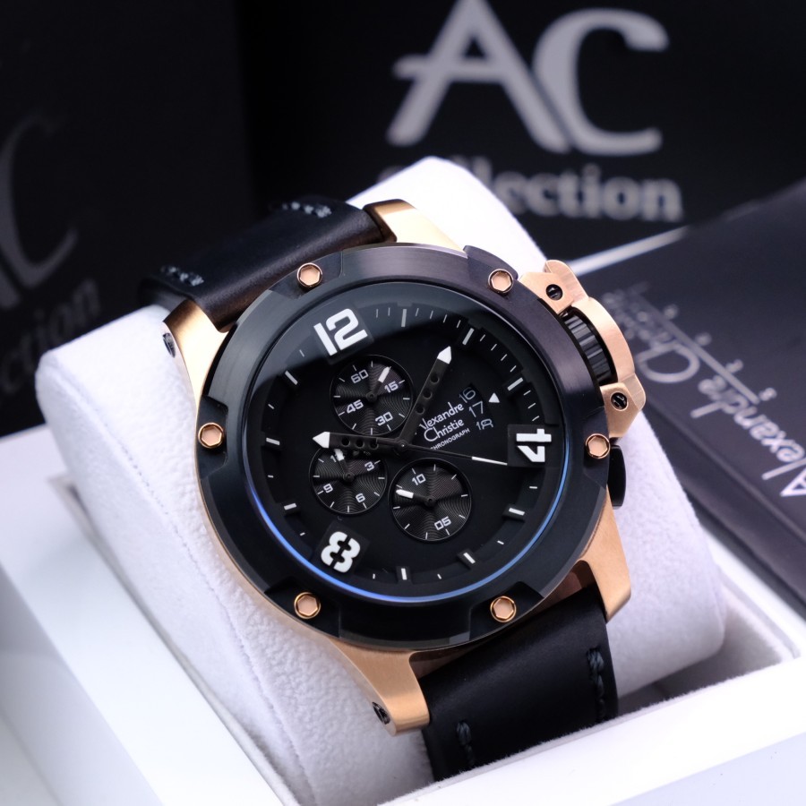 ALEXANDRE CHRISTIE AC 6295 ROSEGOLD BLACK ORIGINAL