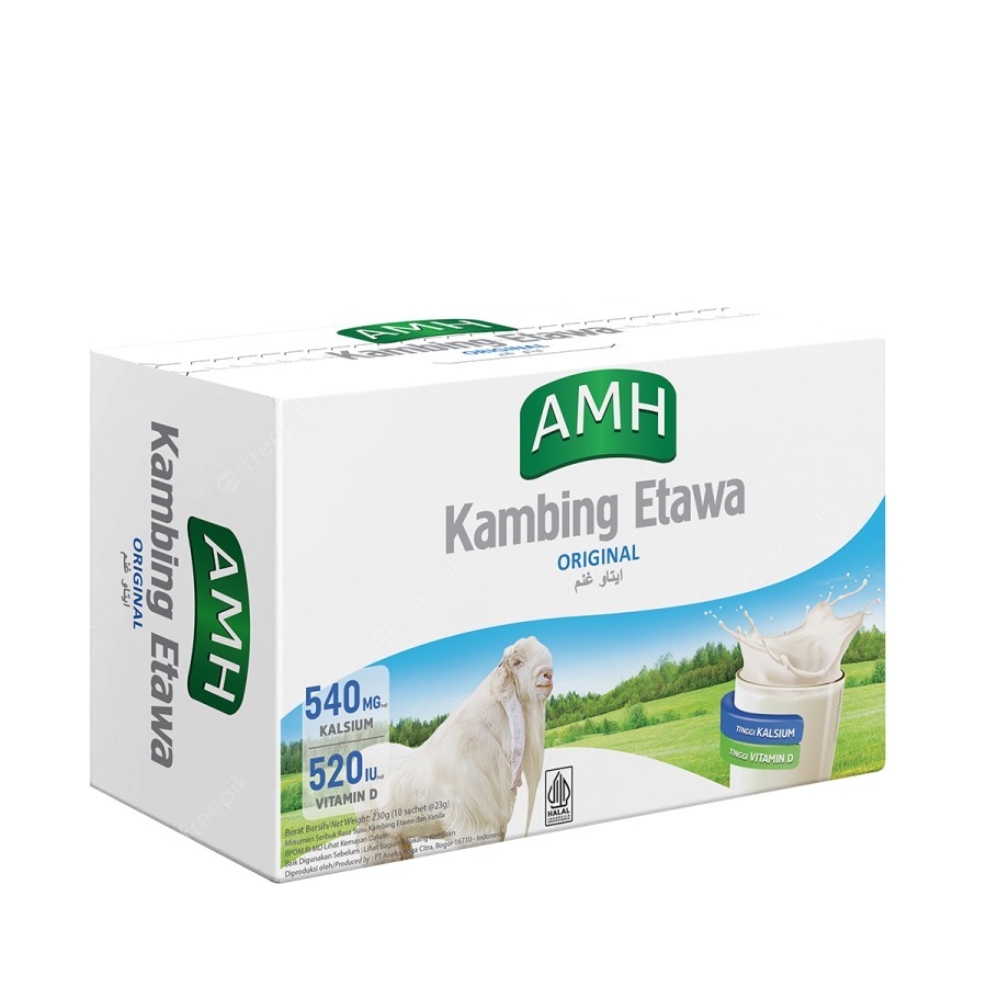 

AMH Susu Kambing Etawa Rasa Vanilla Per Sachet | Full Cream 1 Box Isi 10 Sachet