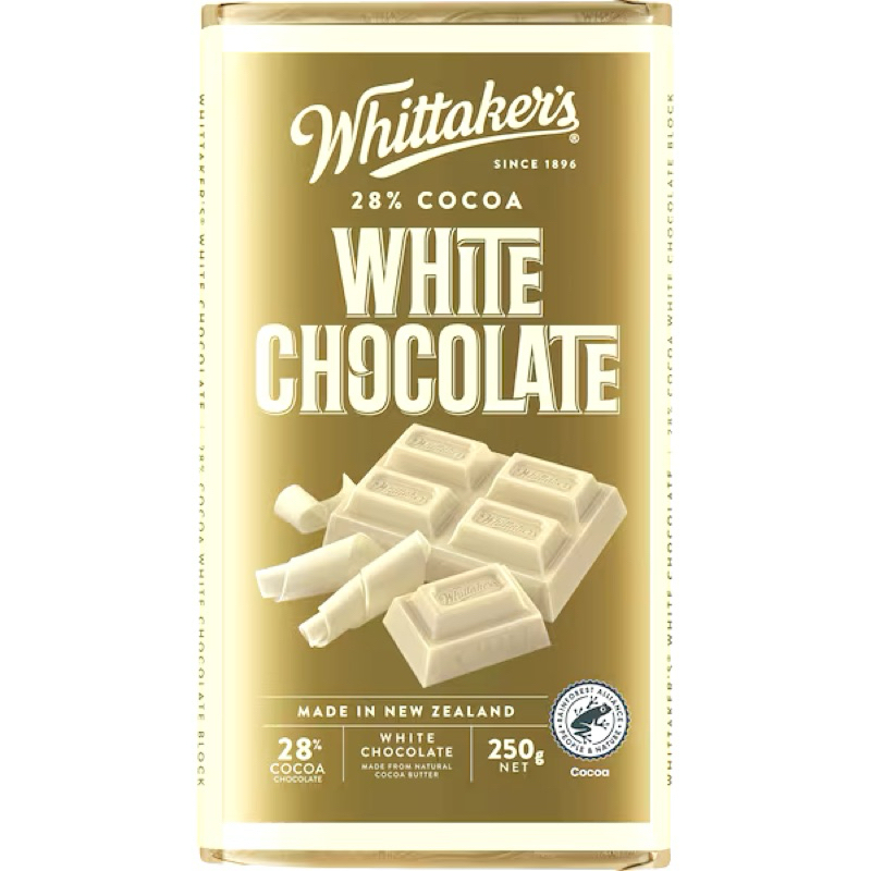 

Whittaker's White Chocolate Block 28% Cocoa 250g - Australia