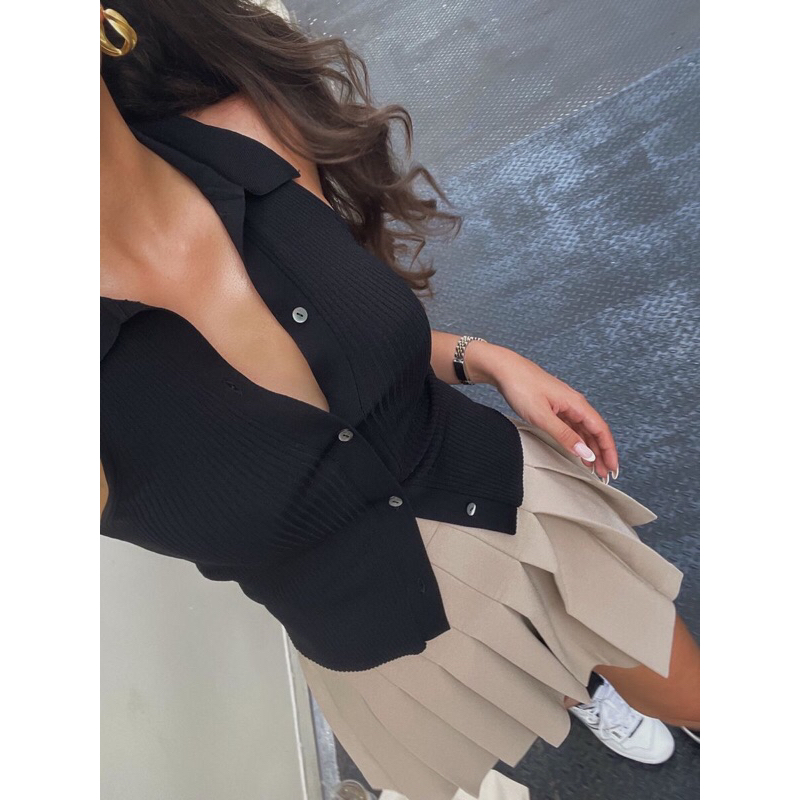 Preloved branded Croptop Bustier kamisol blouse tanktop crop bra crop branded