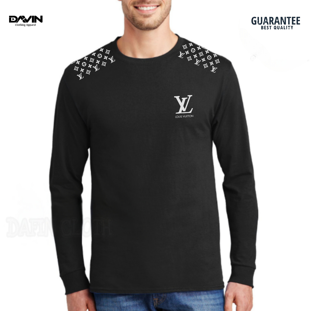Kaos Pria Baju Tshirt Lengan Panjang Louis Vuitton Classy