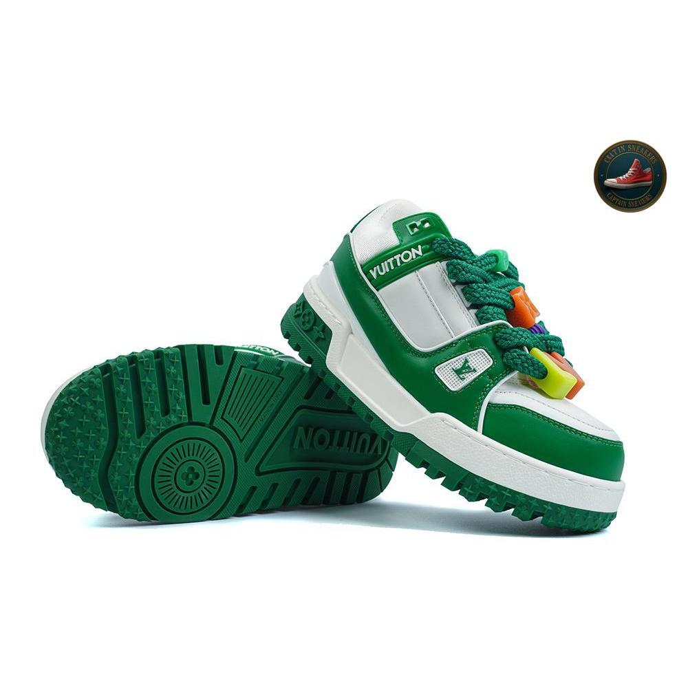 SEPATU SNEAKERS LV TRAINER MAXI GREEN LV
