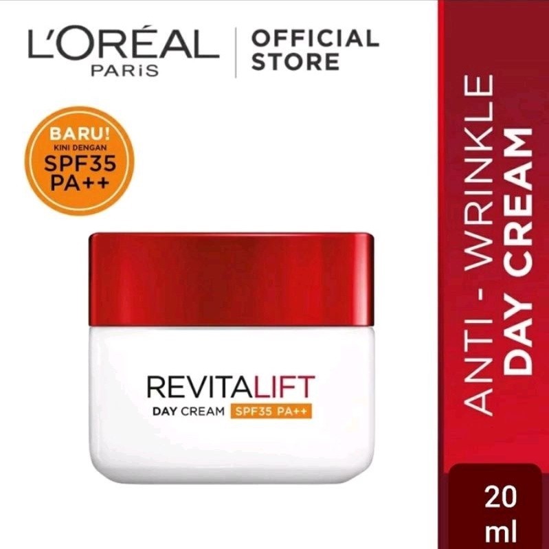 Loreal Revitalift Moisturizing Cream Day SPF 35 PA++ / Krim Pelembab Siang Kemasan Kecil 20ML