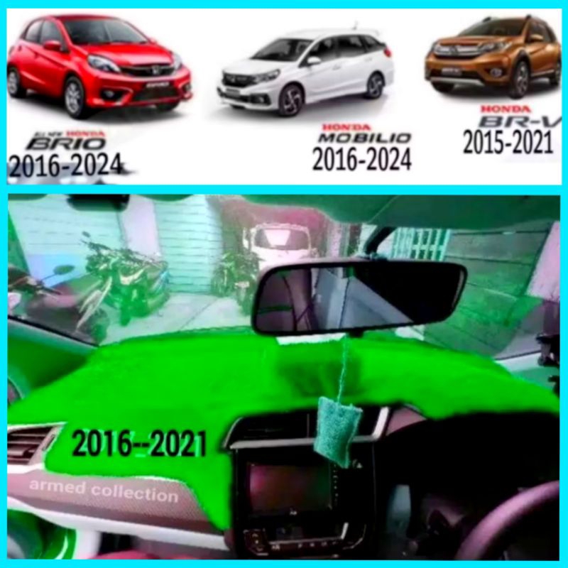 Alas Pelindung Dashboard Bulu Rasfur All New Honda Brio/Mobilio 2016-2024/BRV 2015-2021 Aksesoris In