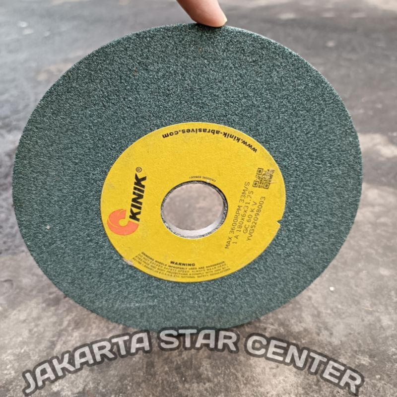Batu Gerinda 7 inch kinik 180 × 6 × 31.75 GC 60 KV Batu Gerinda Duduk 7 inch