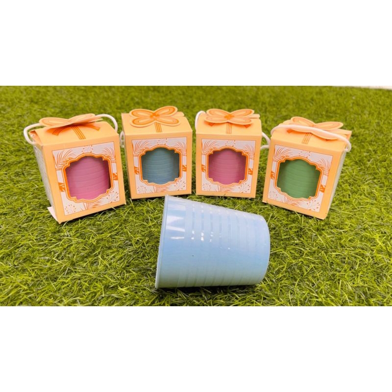 isi 50 pcs SOUVENIR PERNIKAHAN GELAS KEMASAN BOX