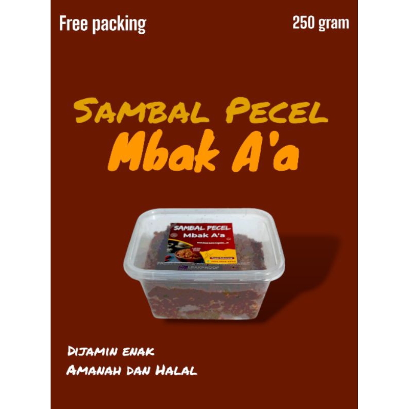 

sambal pecel mbak A'a tradisional dijamin fress 250gram