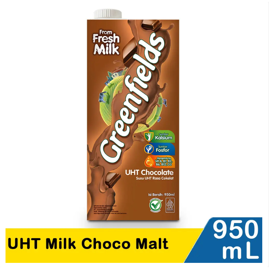 

Greenfields UHT Milk Choco Malt 950 ml