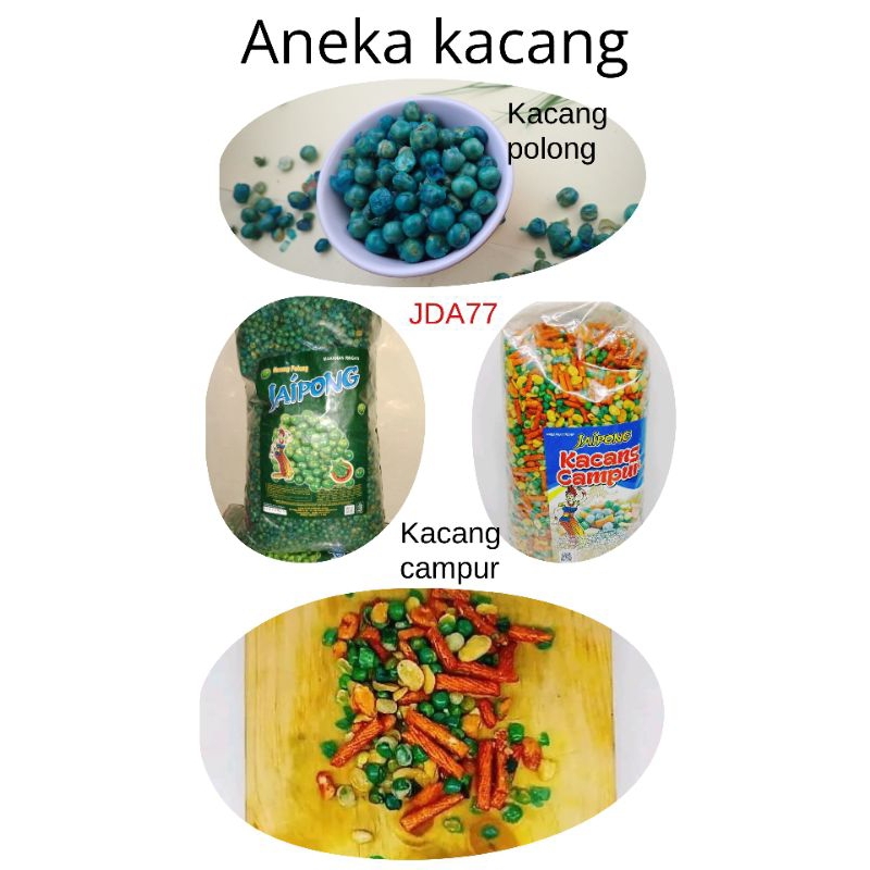 

Kacang campur Koro mix Polong 250 gram Pedas asin gurih