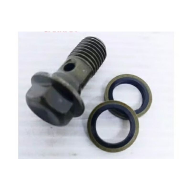 BAUT SELANG REM / BAUT 14  KALIPER PALABABI PLUS RING / BAUT MASTER REM