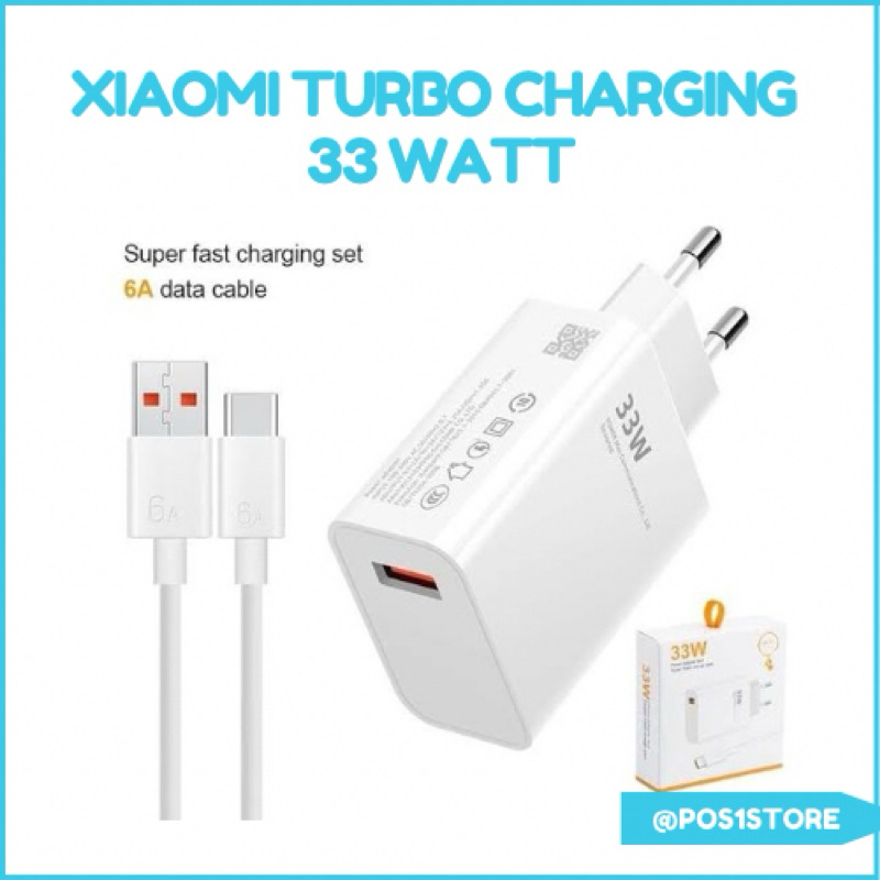 XIAOMI CHARGER 33 WATT TURBO CHARGING TYPE-C & MICRO