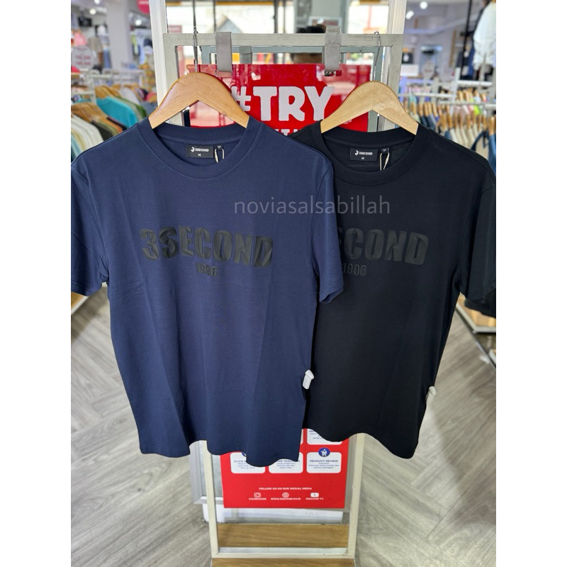 KAOS 3SECOND PRIA MOTIF LOGO LOGIC BASIC TERBARU ORIGINAL 100% (Slimfit)