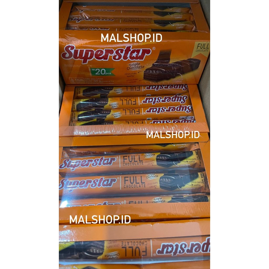 

Mayora Superstar wafer triple chocolate 16gram (Malshop)