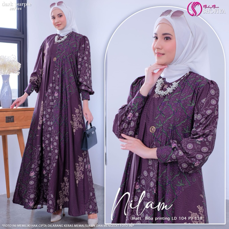 GAMIS DRESS NILAM ORIGINAL BY SHOFIYA