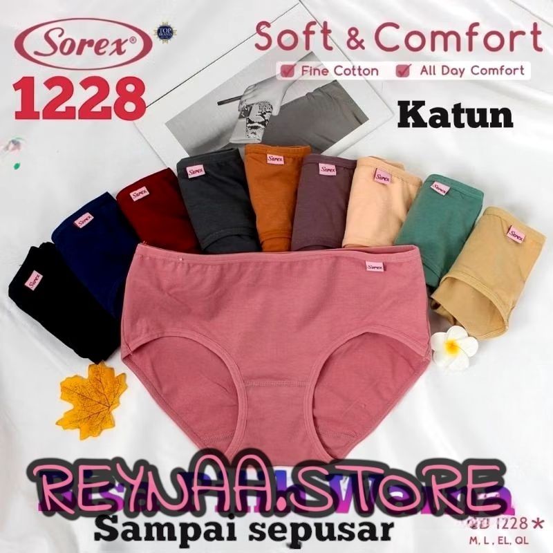 CD SOREX 1228 (6 PCS) | Celana dalam wanita sorex 1228