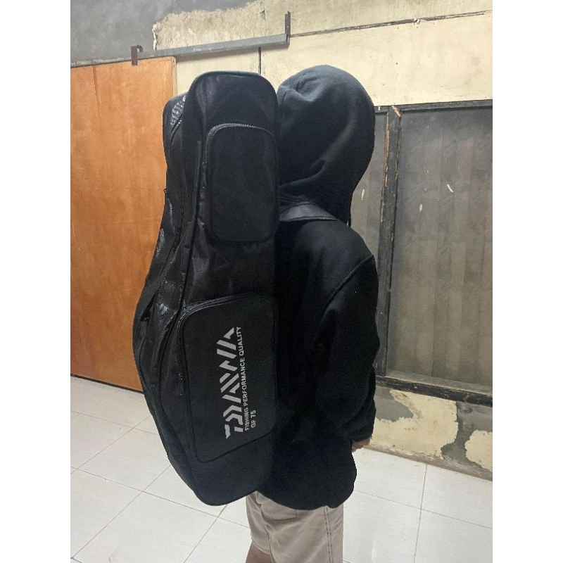 Tas pancing dabel 2 ruang  Ransel dan tenteng Ukuran 75cm