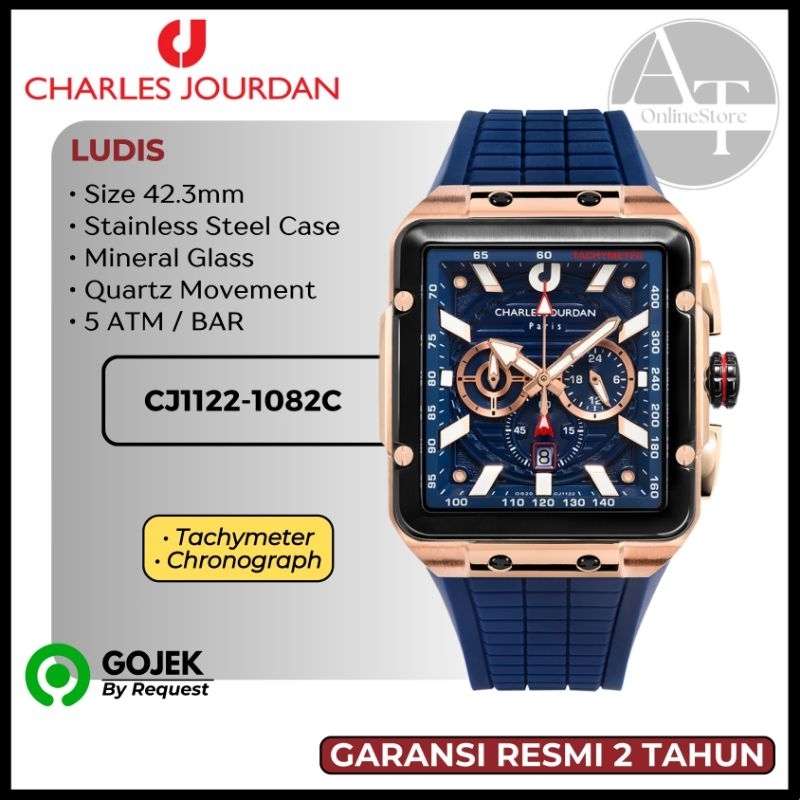 Jam Tangan Pria Charles Jourdan CJ1122-1082C Chronograph ORIGINAL Resmi