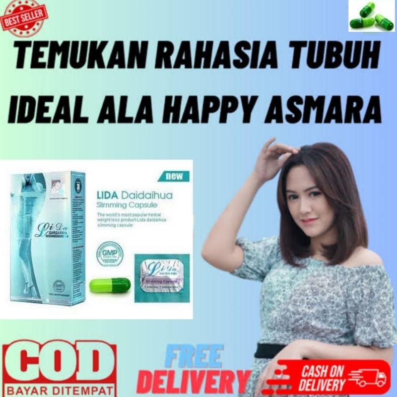 TERBARU   LIDA DAIDAIHUA Obat Kapsul Pelangsing Ala Happy Asmara - Melangsingkan Badan Paling Cepat 