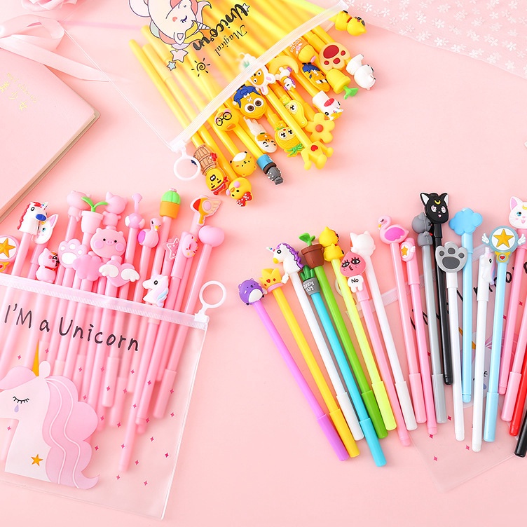 

Spesial Harga HL78 Pena Set Karakter Cartoon Isi 2 Pcs Plus Pouch Transparant Pulpen Set