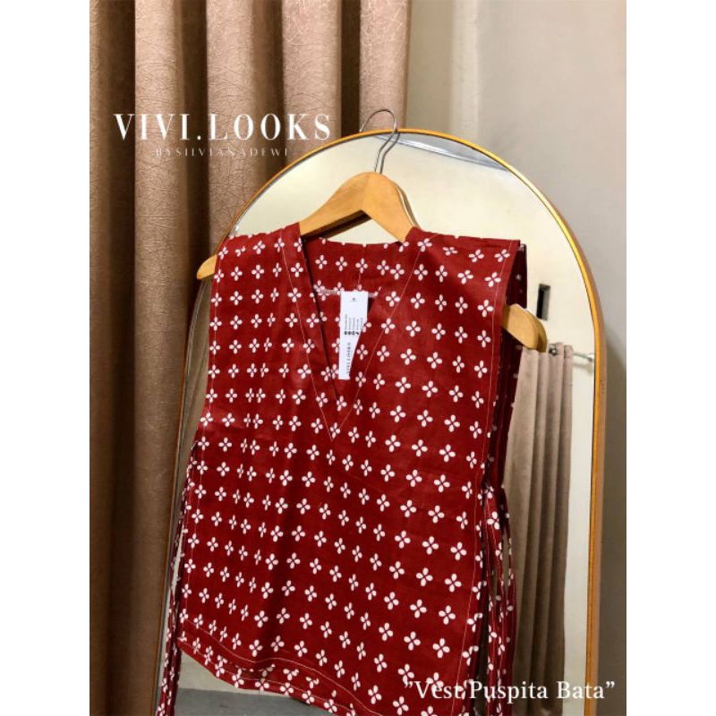 VIVILOOKS-VEST BATIK PATTERN PREMIUM BOLD SERIES MODERN ETNIK KATUN OUTER ROMPI BATIK KEKINIAN ETNIK