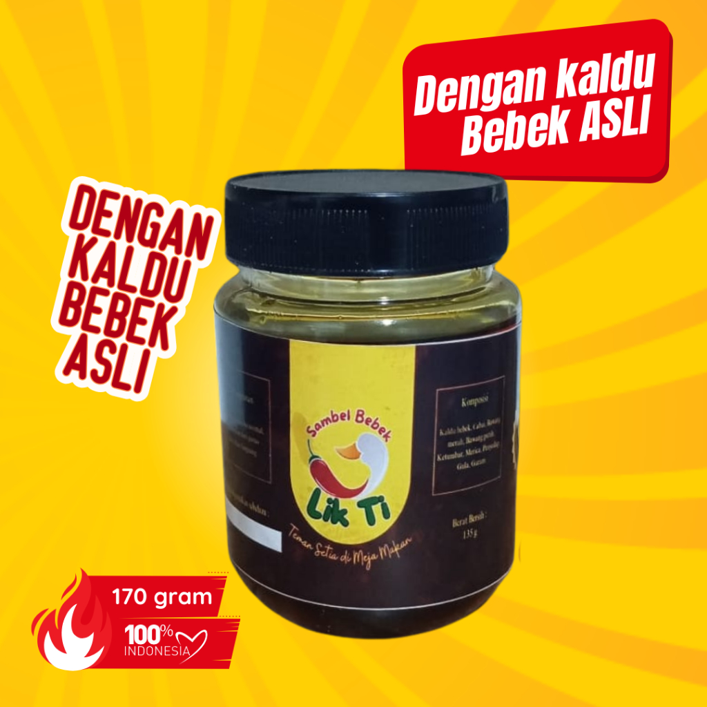 

Sambel bebek instant rempah bumbu hitam kemasan 170 gram
