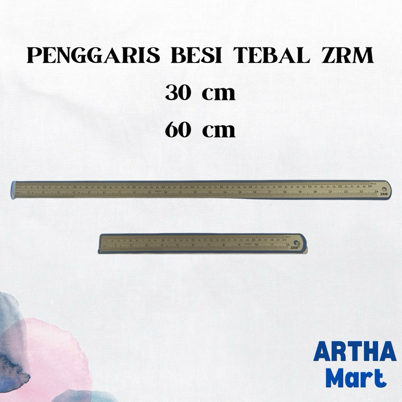 

ZRM - PENGGARIS BESI TEBAL 30 CM & 60 CM