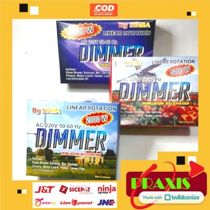 Dimmer Pengatur Kecepatan 2000//5000//6000 Watt