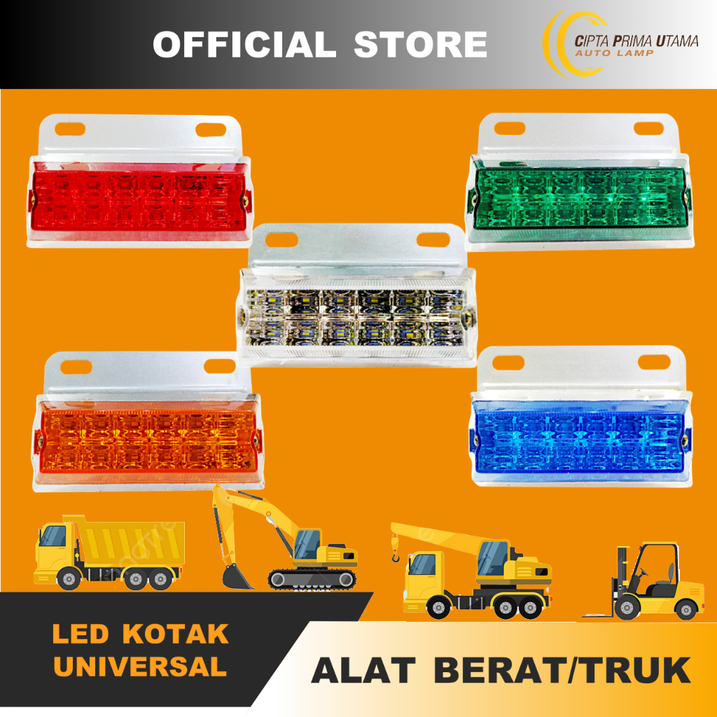 CPU - Lampu Variasi LED Kotak Lampu Bak Mobil Truk Forklift Alat Berat 24 Volt - Universal