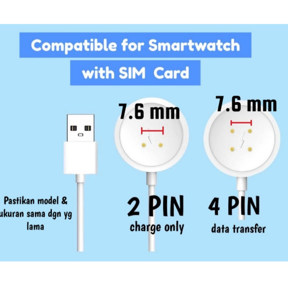 RC Kabel smartwatch kabel pengisi daya magnetis pengisi daya DS8/DW89/DW88/DW98/S12/S9 Ultra2/CDS9/T