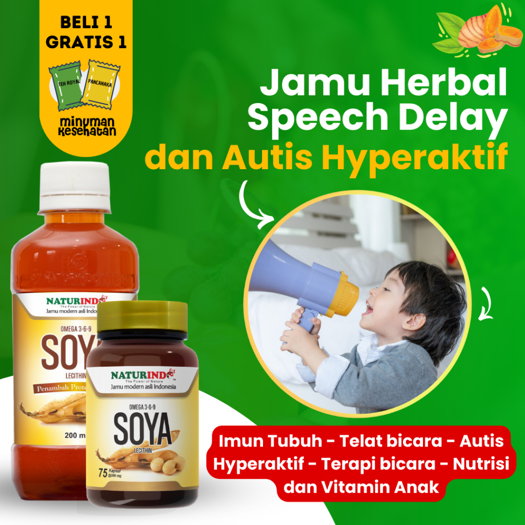 Obat Speech Delay Anak Terlambat Bicara Hiperaktif Autisme Herbal Paling Ampuh Soya Naturindo