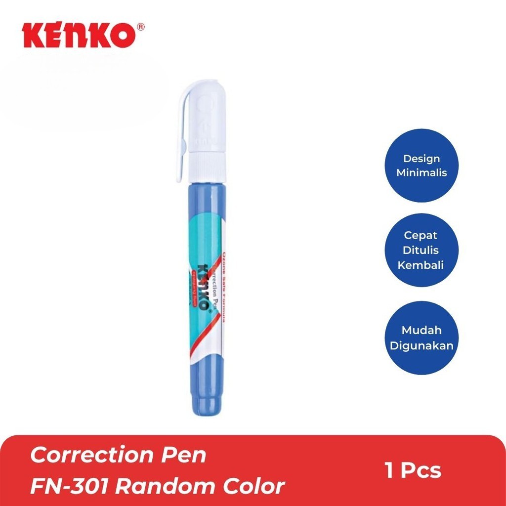 

Kenko Tip Ex Correction Pen | Penghapus Cair FN 301